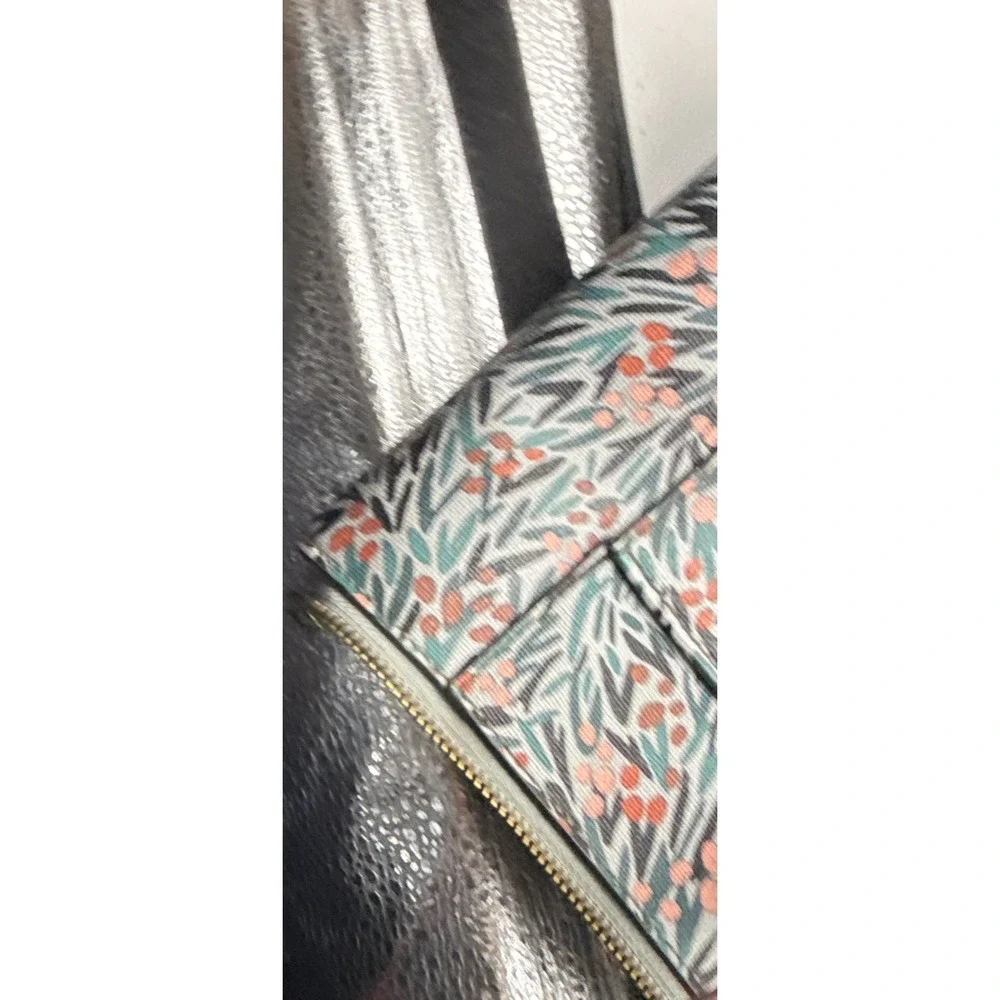Fossil Tote Bag Floral Leather Strap Large Zip‎ Shoulder Rachel Purse Boho